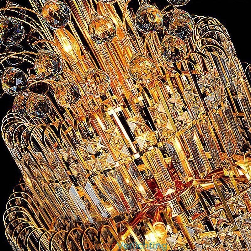 Elegante kristallen Empire kroonluchter Europese luxe lange hanglamp