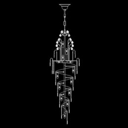 Elegante kristallen Empire kroonluchter Europese luxe lange hanglamp