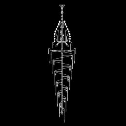 Elegante kristallen Empire kroonluchter Europese luxe lange hanglamp