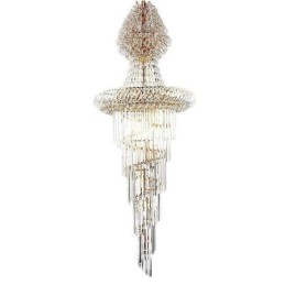 Luxe Kristallen Kroonluchter Moderne Europese Sierlijke Lange Hanglamp Duplex Trap