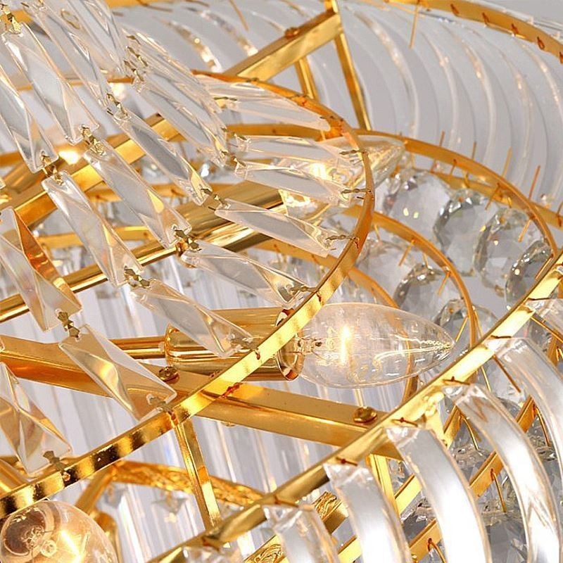 Luxe Kristallen Kroonluchter Moderne Europese Sierlijke Lange Hanglamp Duplex Trap
