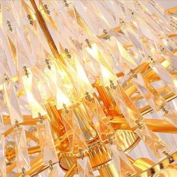 Luxe Kristallen Kroonluchter Moderne Europese Sierlijke Lange Hanglamp Duplex Trap