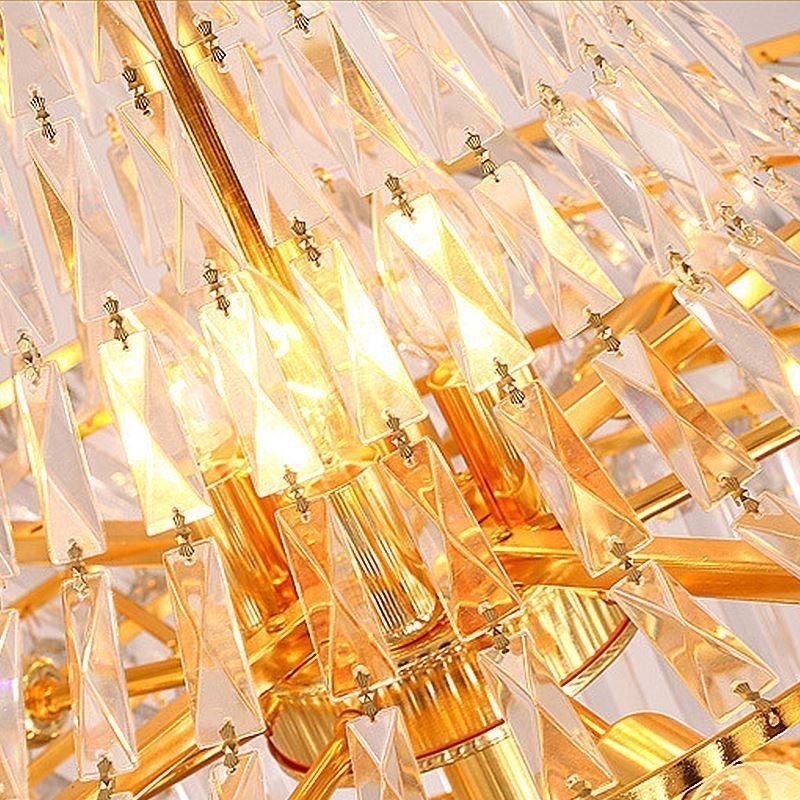 Luxe Kristallen Kroonluchter Moderne Europese Sierlijke Lange Hanglamp Duplex Trap