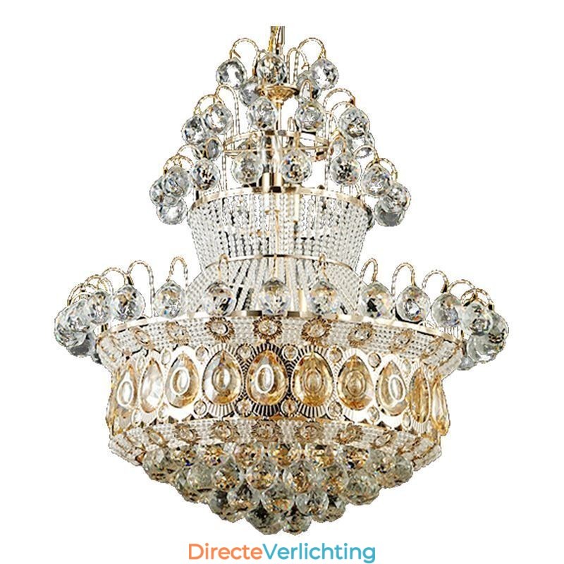 Moderne gouden Empire kroonluchter eenvoudige kristallen hanglamp