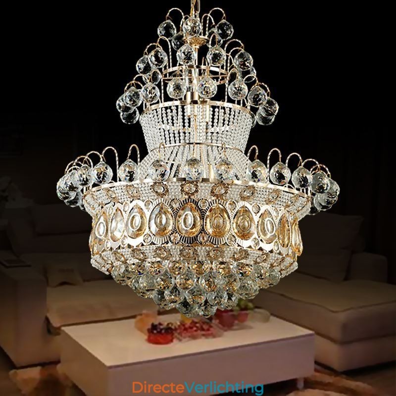 Moderne gouden Empire kroonluchter eenvoudige kristallen hanglamp