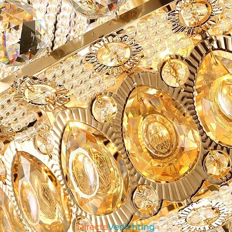 Moderne gouden Empire kroonluchter eenvoudige kristallen hanglamp