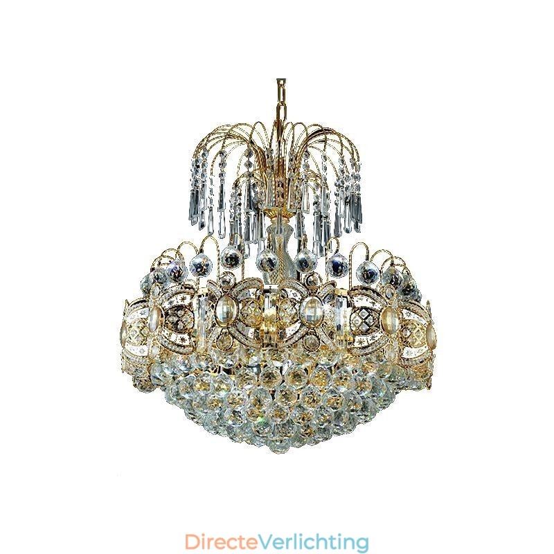 Elegante kristallen kroonluchter klassieke gouden hanglamp