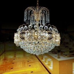 Elegante kristallen kroonluchter klassieke gouden hanglamp