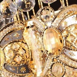 Elegante kristallen kroonluchter klassieke gouden hanglamp