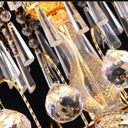 Elegante kristallen kroonluchter klassieke gouden hanglamp