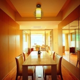 Unieke semi-flush mount creatieve ronde bamboe plafondlamp veranda verlichting