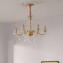 Amerikaanse kristallen hanglamp, landelijke stijl, creatieve ijzeren kunstplafondlamp