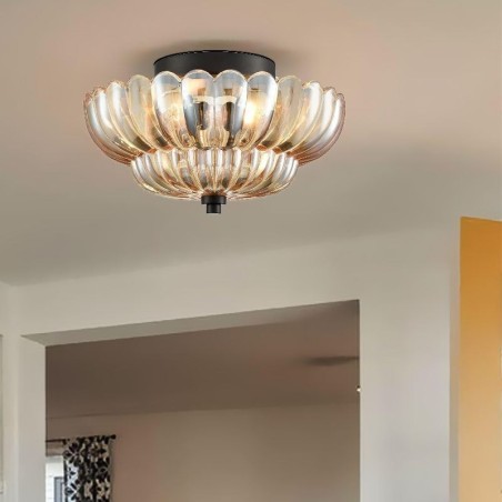 Moderne eenvoudige plafondlamp met lotusvoet Moderne eenvoudige plafondlamp met lotusvoet