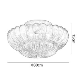 Moderne plafondlamp met Lotus-basis