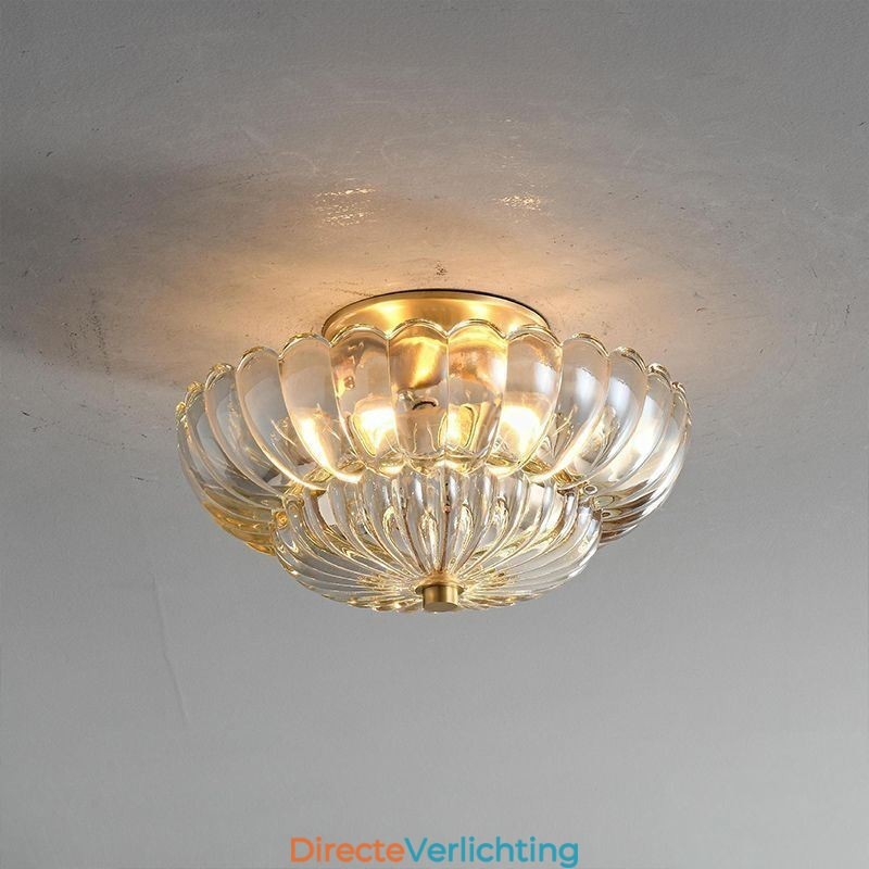 Moderne plafondlamp met Lotus-basis