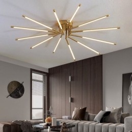 Eenvoudige plafondlamp met vuurwerkmotief