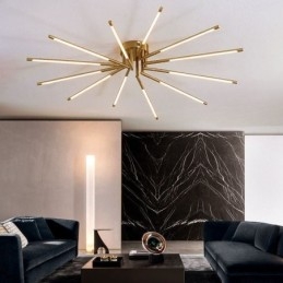 Eenvoudige plafondlamp met vuurwerkmotief