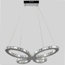 Moderne eigentijdse chromen metalen kroonluchter