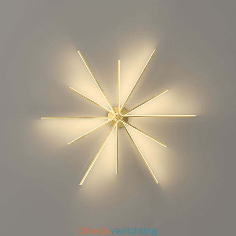 Moderne minimalistische plafondlamp met vuurwerkmotief