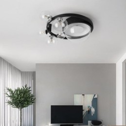 Moderne minimalistische decoratieve plafondlamp van glas