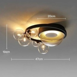 Moderne minimalistische decoratieve plafondlamp van glas