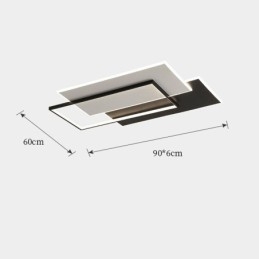 Minimalistische vierkante plafondlamp van acryl