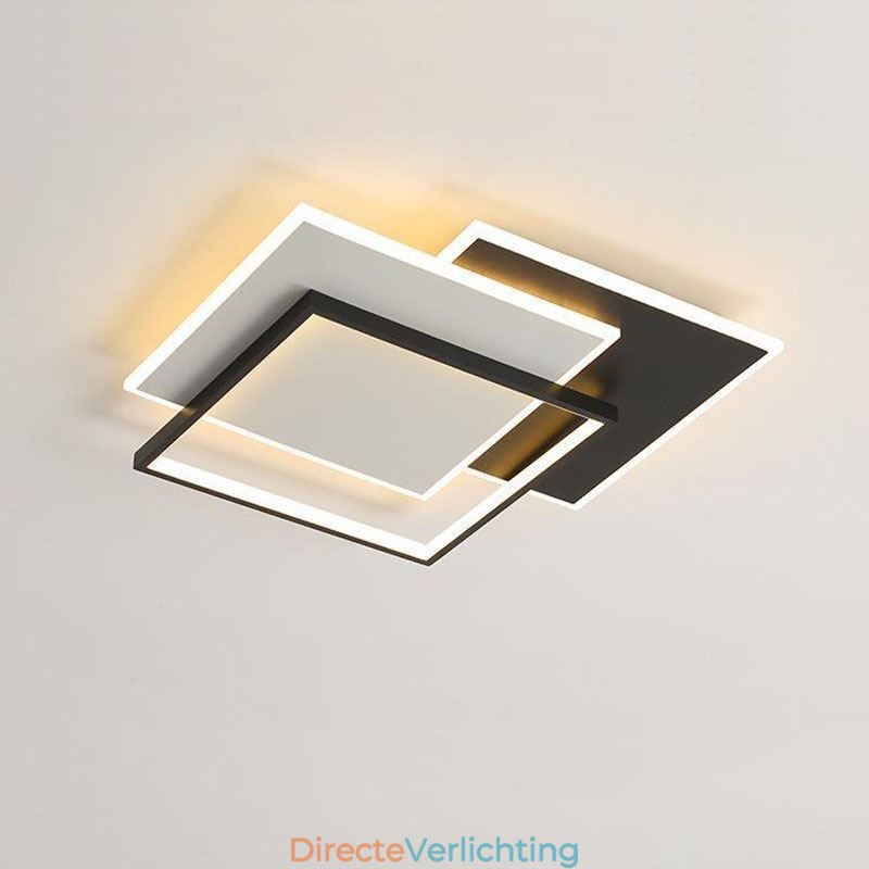 Minimalistische vierkante plafondlamp van acryl, 40 x 50 cm
