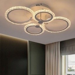 Moderne minimalistische plafondlamp met cirkelvormige acrylbloem