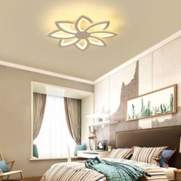 In het oog springende plafondlamp van acryl met bloemen, 55 cm