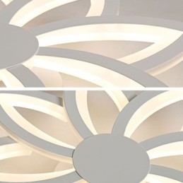 In het oog springende plafondlamp van acryl met bloemen, 55 cm