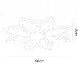 In het oog springende plafondlamp van acryl met bloemen, 55 cm