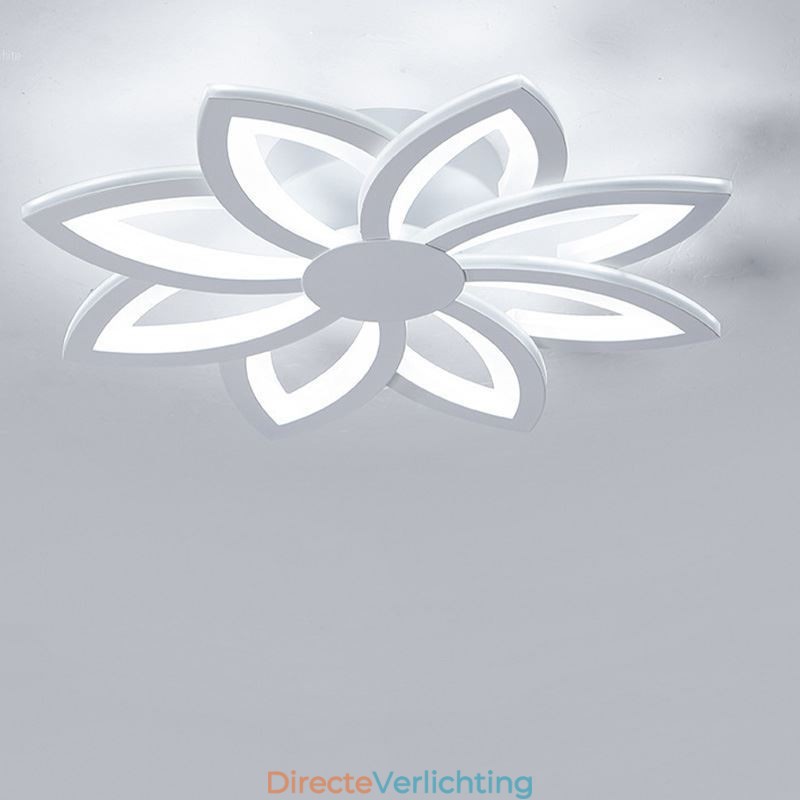 In het oog springende plafondlamp van acryl met bloemen, 55 cm