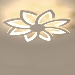 In het oog springende plafondlamp van acryl met bloemen, 55 cm