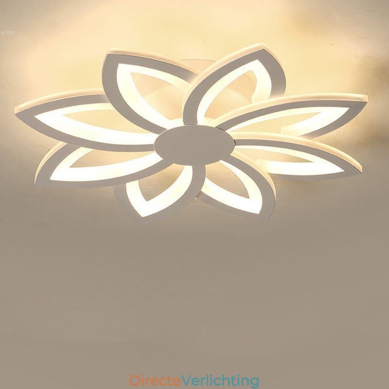 In het oog springende plafondlamp van acryl met bloemen, 55 cm