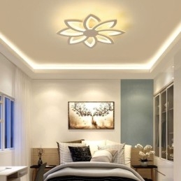 In het oog springende plafondlamp van acryl met bloemen, 55 cm
