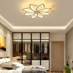 In het oog springende plafondlamp van acryl met bloemen, 55 cm