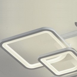 Inbouw witte vierkante plafondlamp van acryl met 5 lampen en 8 lampen