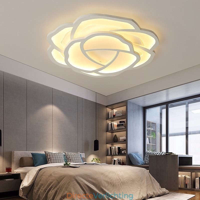 Moderne eenvoudige plafondlamp van acryl in de kleur roze 52 cm