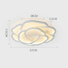 Moderne eenvoudige plafondlamp van acryl in de kleur roze 52 cm