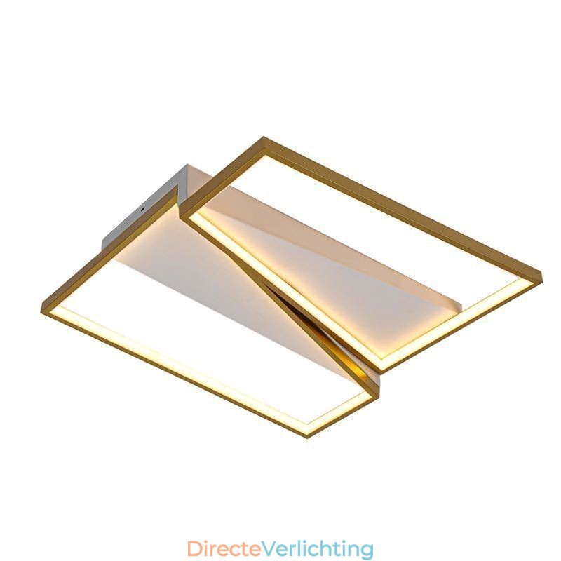 Minimalistische plafondlamp met mozaïek-trapeziummotief
