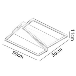 Minimalistische plafondlamp met mozaïek-trapeziummotief