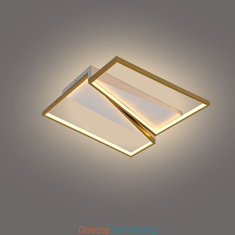 Minimalistische plafondlamp met mozaïek-trapeziummotief