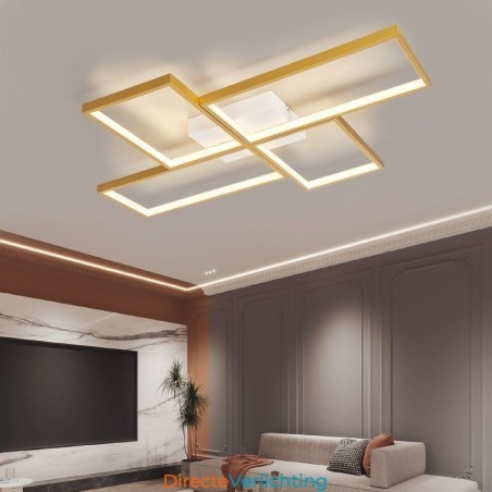 Plafondlamp met mozaïek geometrische vierkante vorm Plafondlamp met mozaïek geometrische vierkante vorm
