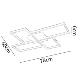 Plafondlamp met mozaïek geometrische vierkante vorm