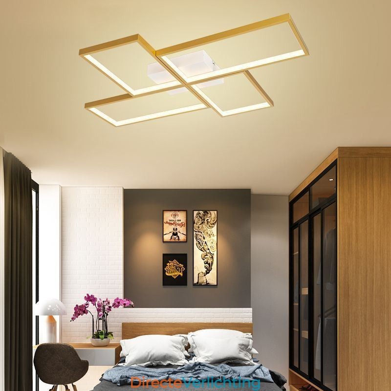 Plafondlamp met mozaïek geometrische vierkante vorm