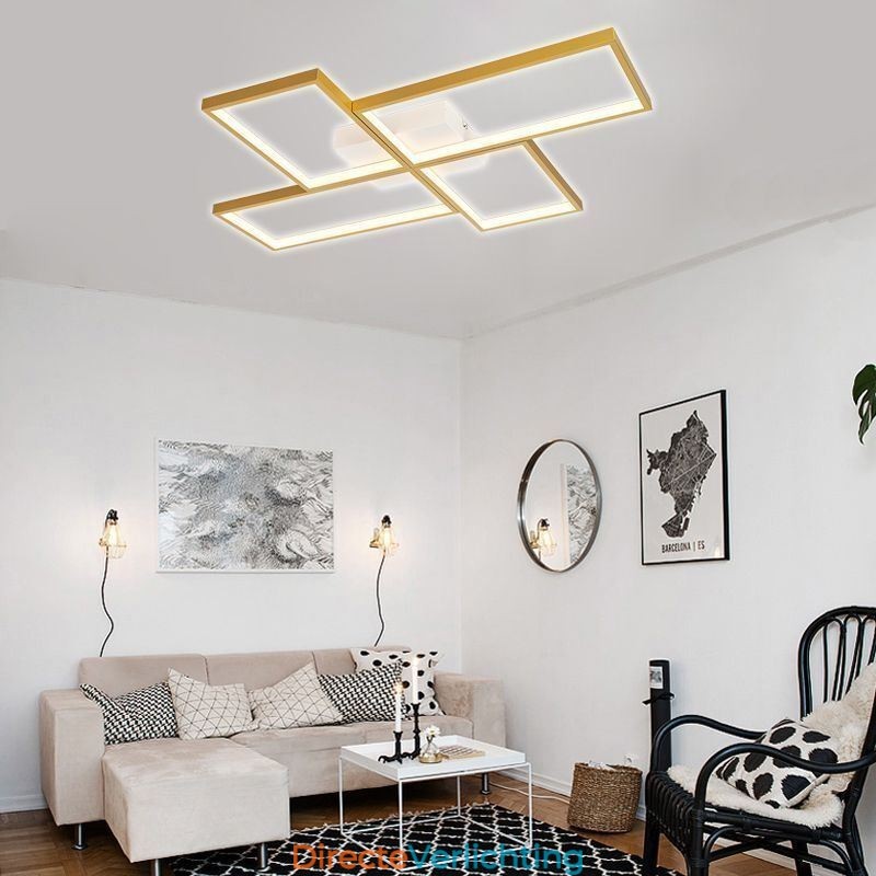 Plafondlamp met mozaïek geometrische vierkante vorm
