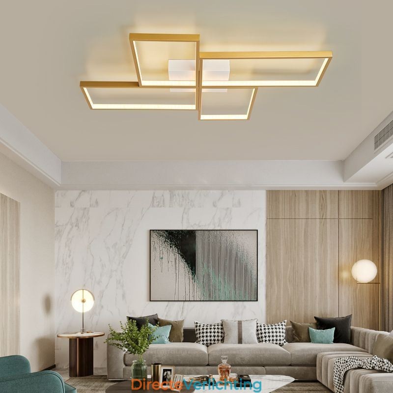 Plafondlamp met mozaïek geometrische vierkante vorm