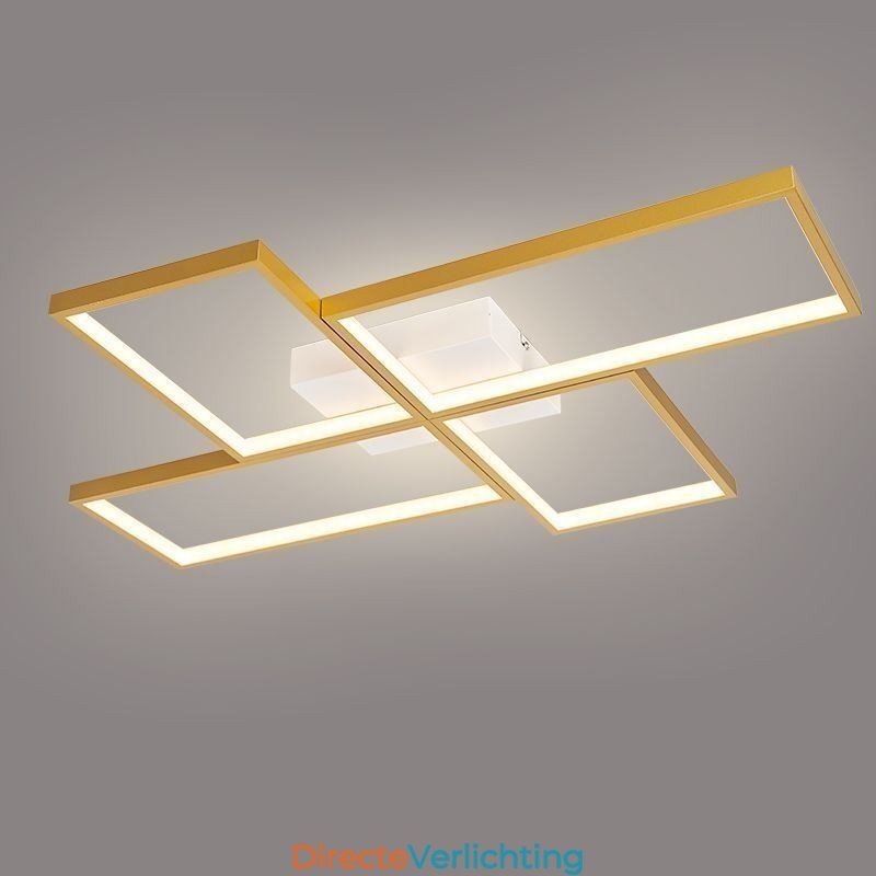 Plafondlamp met mozaïek geometrische vierkante vorm
