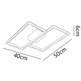 Plafondlamp in de vorm van een vierkant mozaïek met geometrische vormen