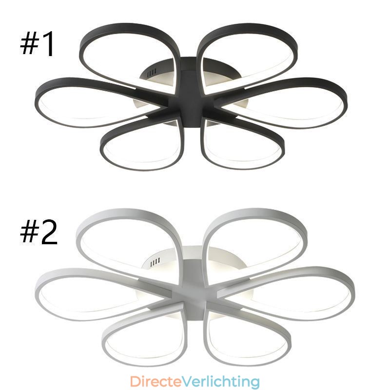 Minimalistische plafondlamp in de vorm van een klaverblad